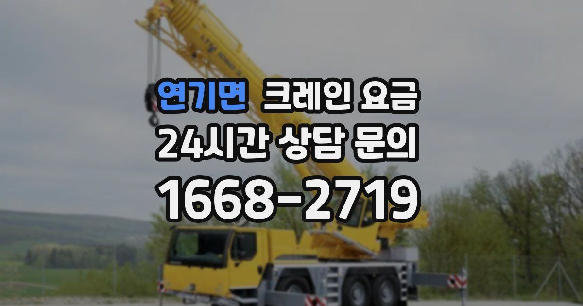 연기면 크레인 요금