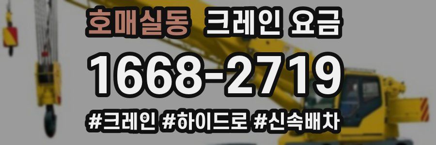 호매실동 크레인 요금