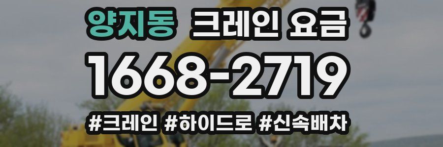양지동 크레인 요금
