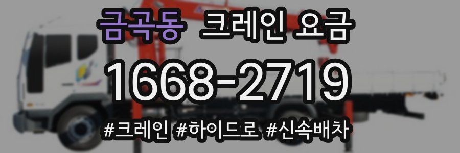 금곡동 크레인 요금