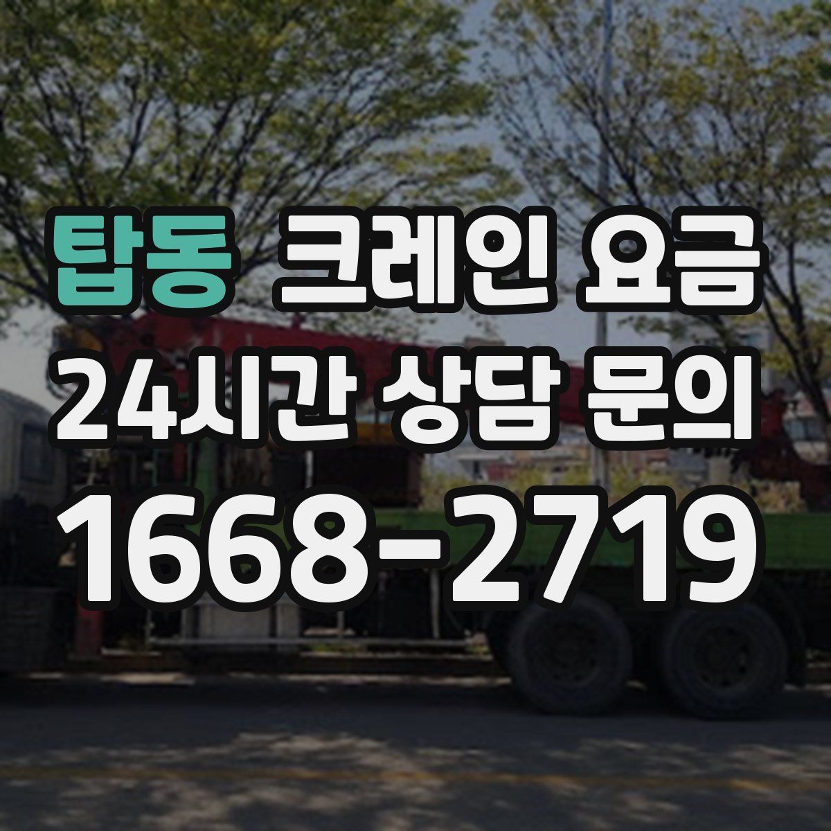 탑동 크레인 요금
