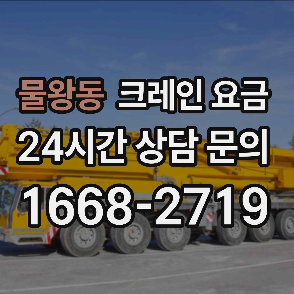 물왕동 크레인 요금