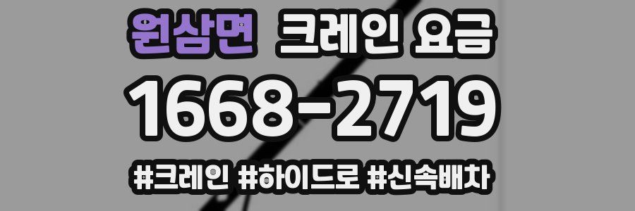 원삼면 크레인 요금
