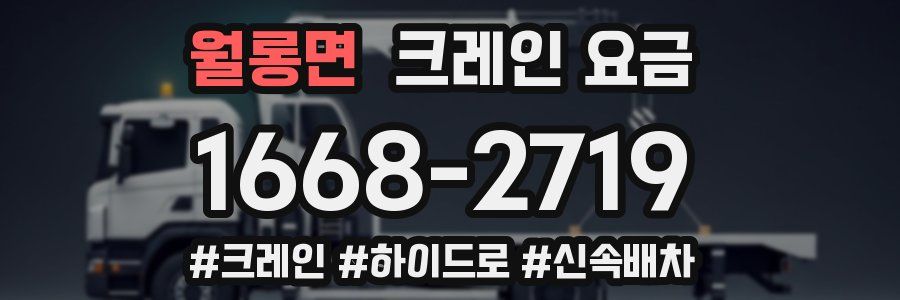 월롱면 크레인 요금