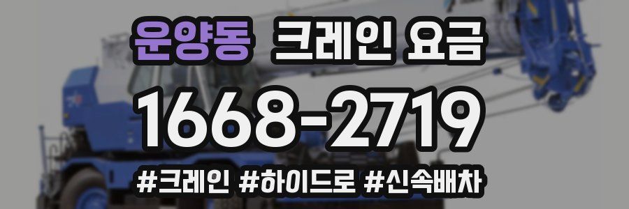 운양동 크레인 요금