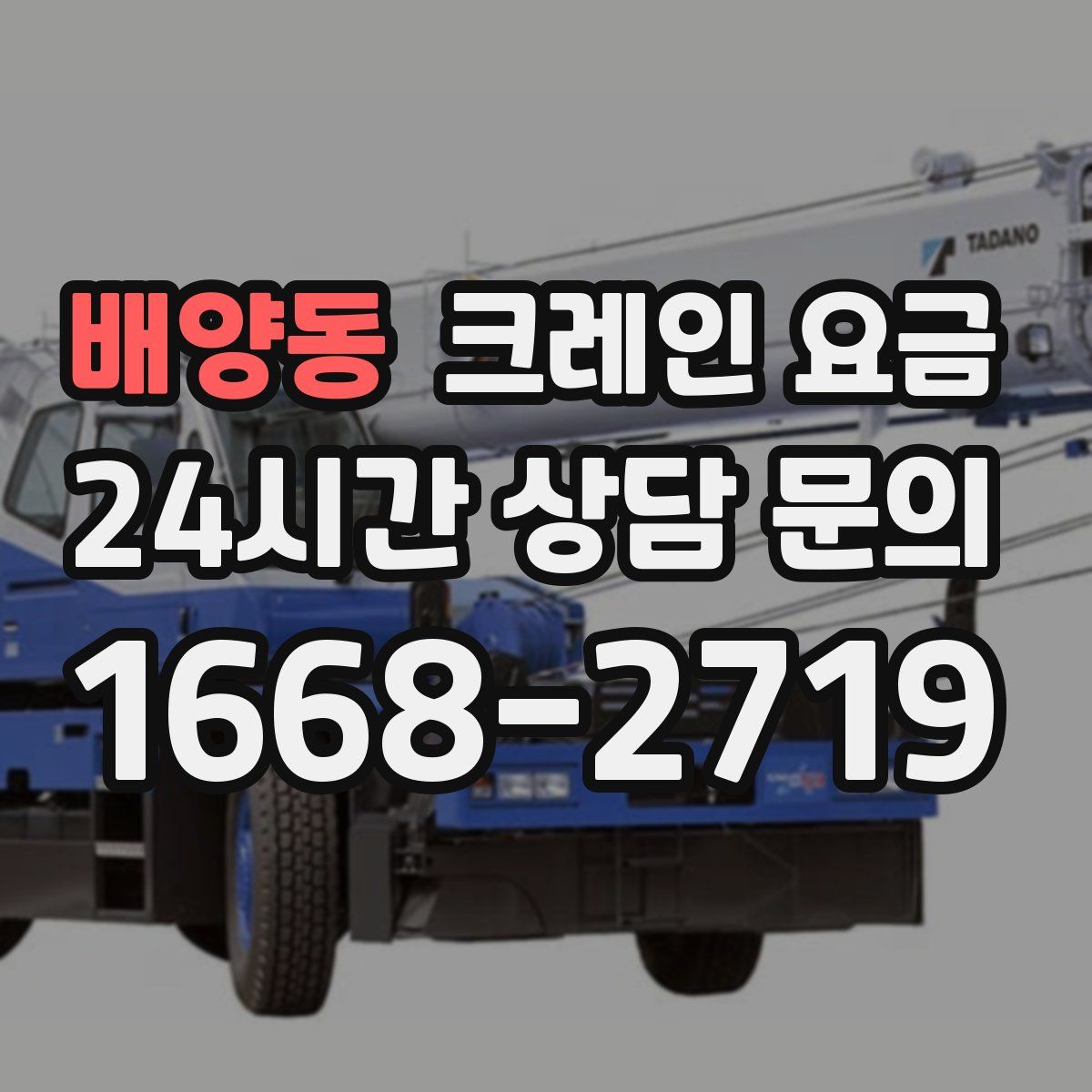 배양동 크레인 요금
