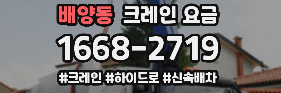 배양동 크레인 요금