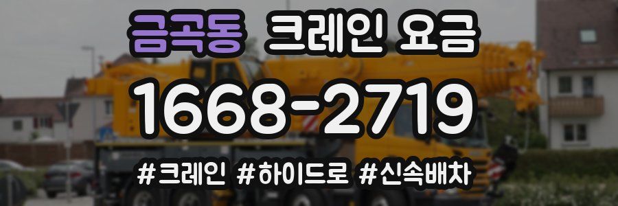 금곡동 크레인 요금