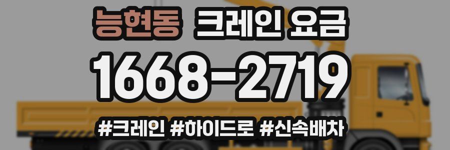 능현동 크레인 요금
