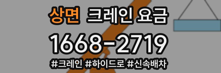 상면 크레인 요금