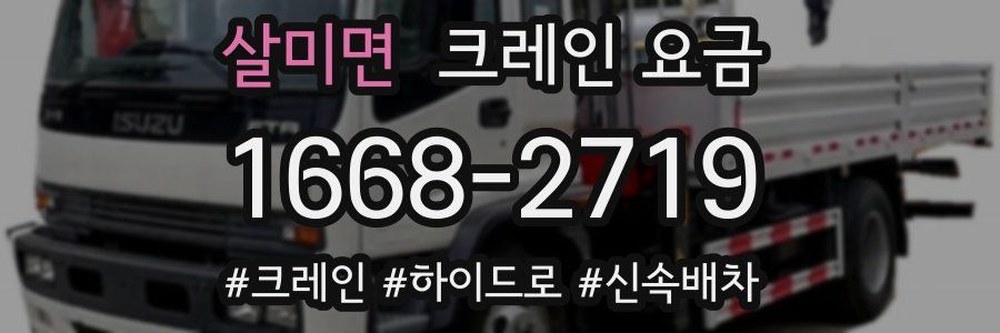 살미면 크레인 요금