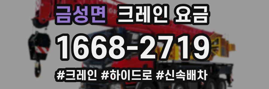 금성면 크레인 요금