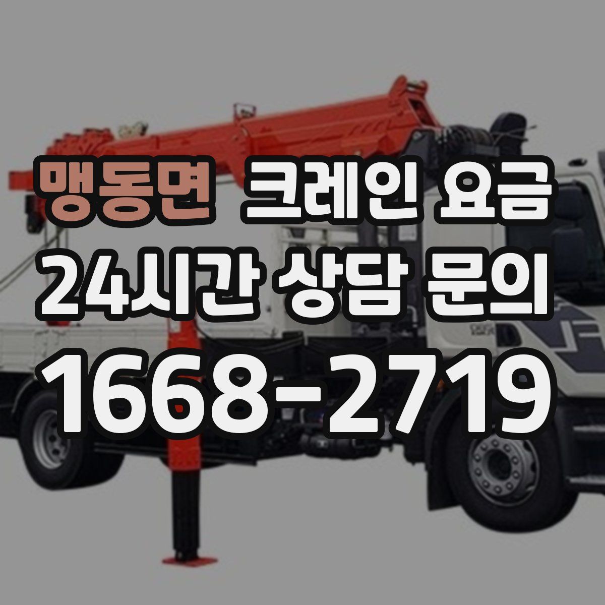 맹동면 크레인 요금
