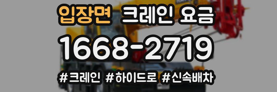 입장면 크레인 요금