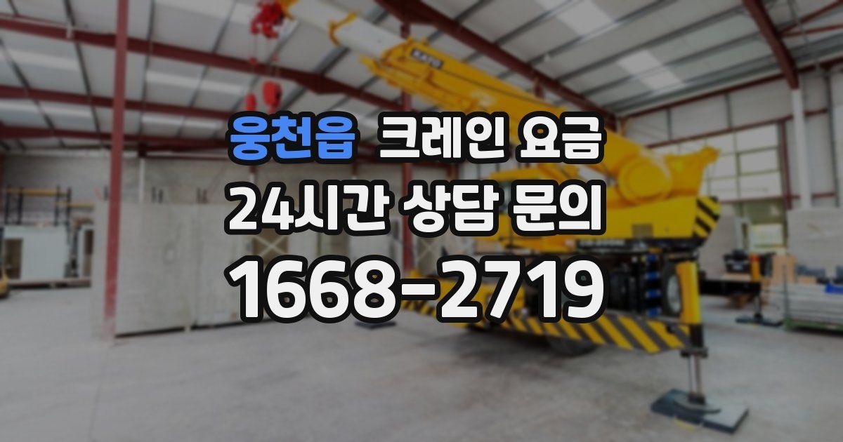 웅천읍 크레인 요금