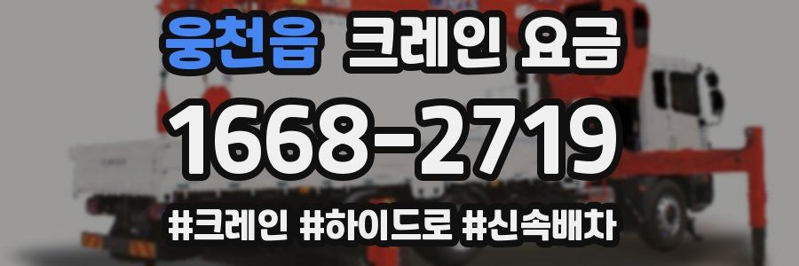 웅천읍 크레인 요금