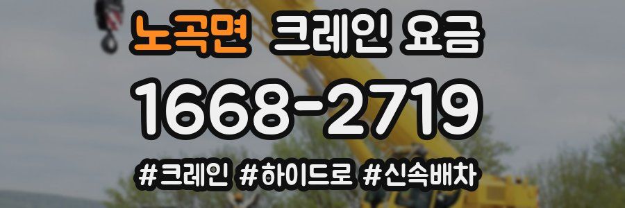 노곡면 크레인 요금