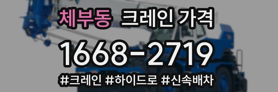 체부동 크레인 가격