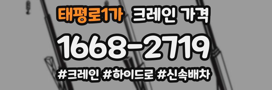 태평로1가 크레인 가격