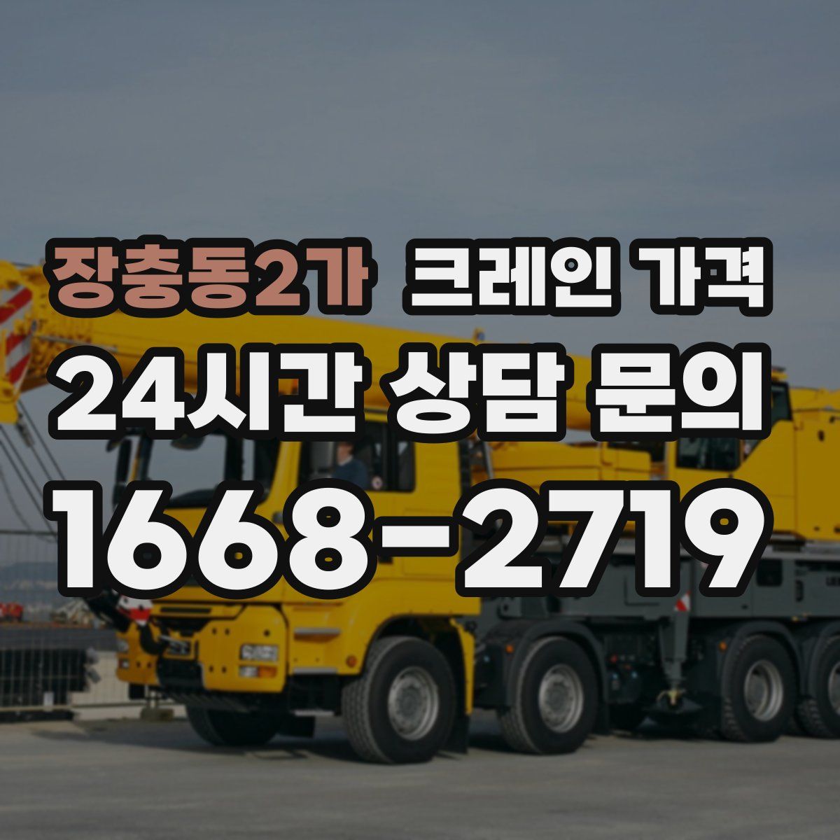 장충동2가 크레인 가격
