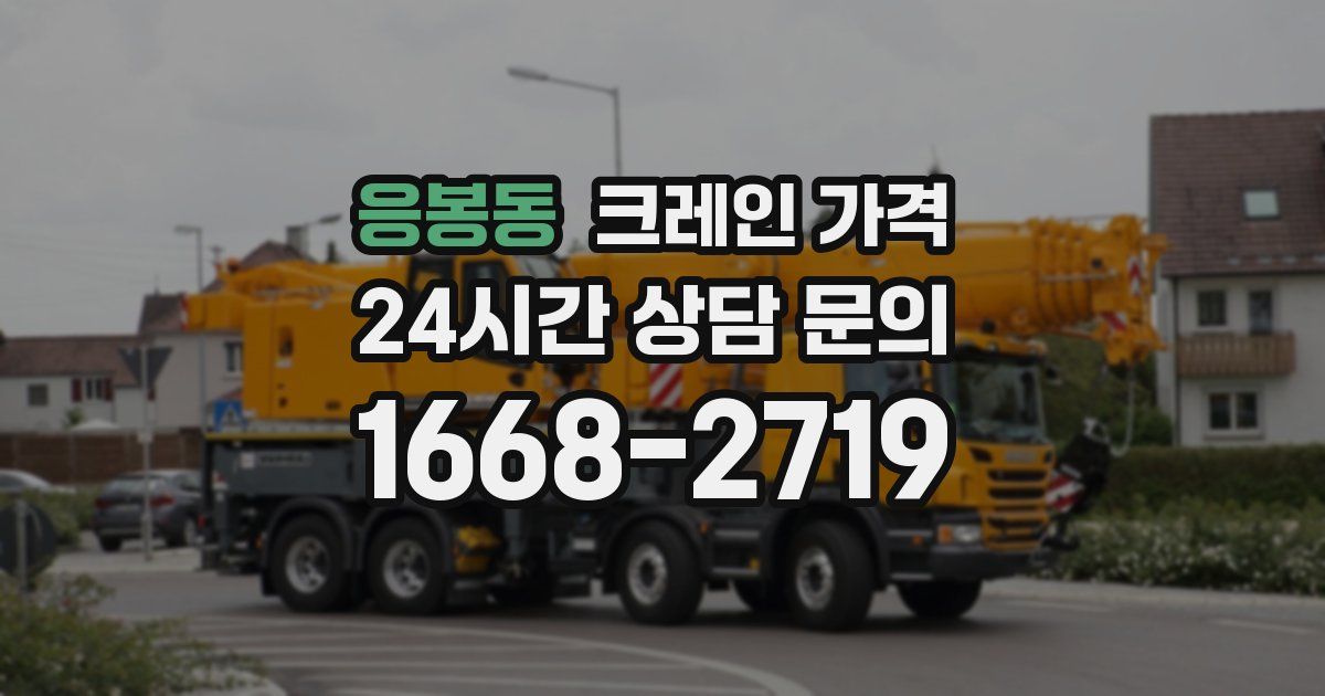 응봉동 크레인 가격