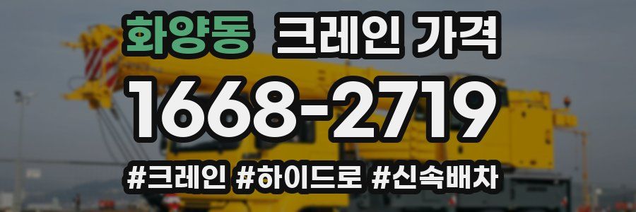 화양동 크레인 가격