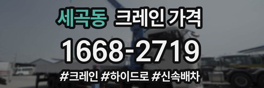 세곡동 크레인 가격