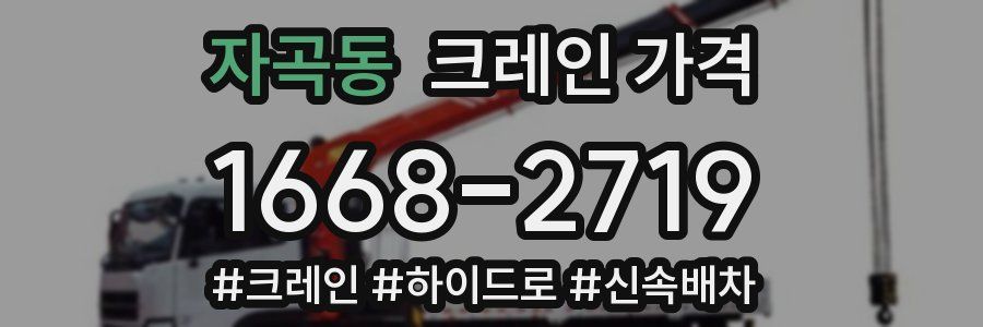 자곡동 크레인 가격