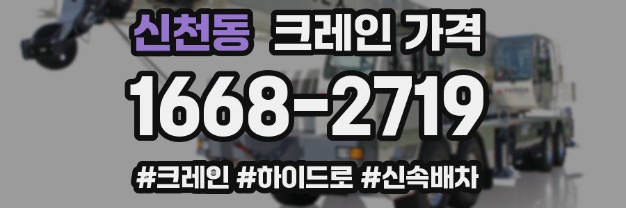 신천동 크레인 가격