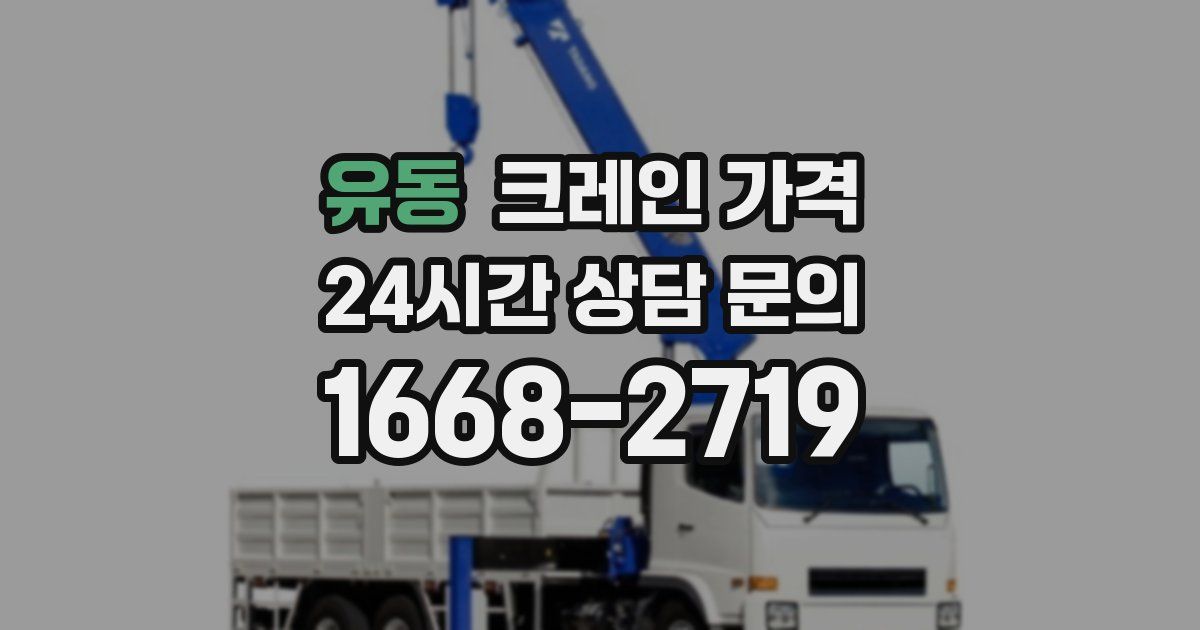 유동 크레인 가격
