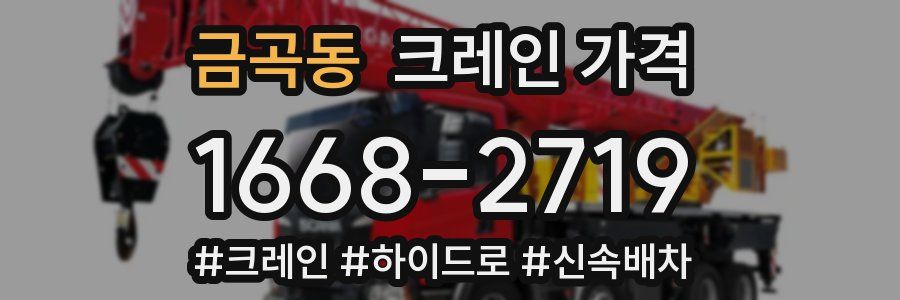 금곡동 크레인 가격