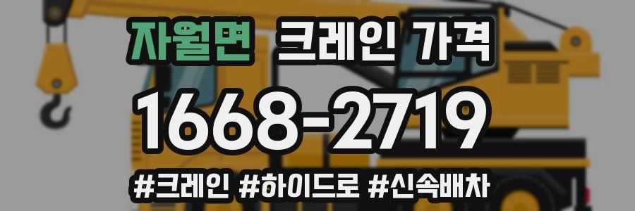 자월면 크레인 가격