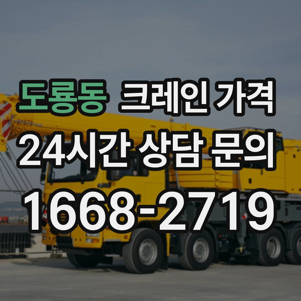 도룡동 크레인 가격
