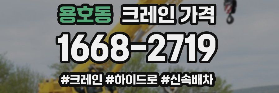 용호동 크레인 가격