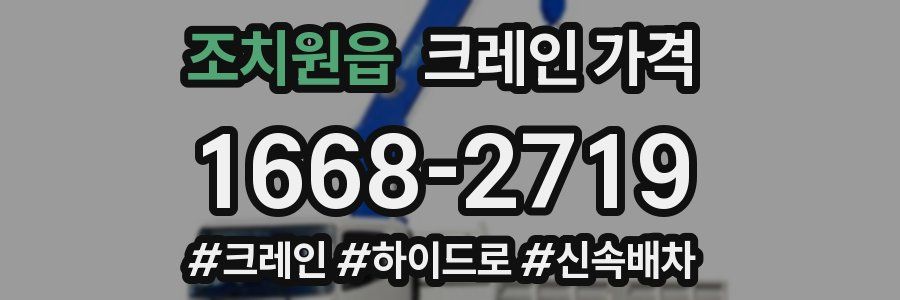 조치원읍 크레인 가격