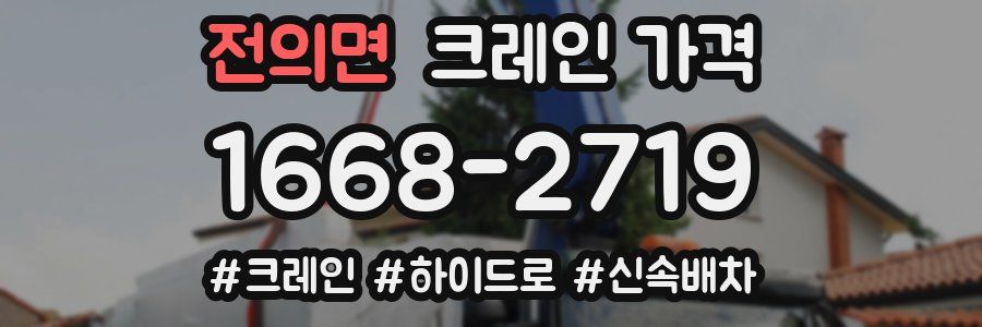 전의면 크레인 가격