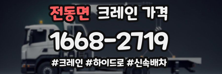 전동면 크레인 가격