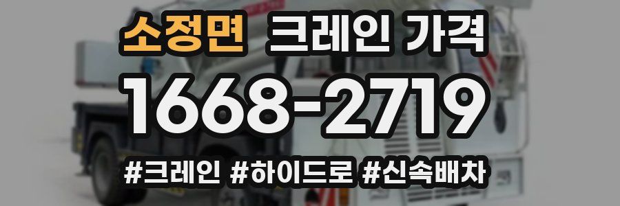 소정면 크레인 가격