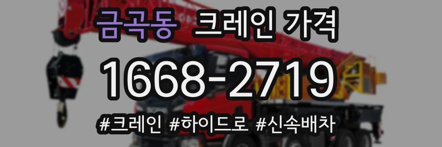 금곡동 크레인 가격