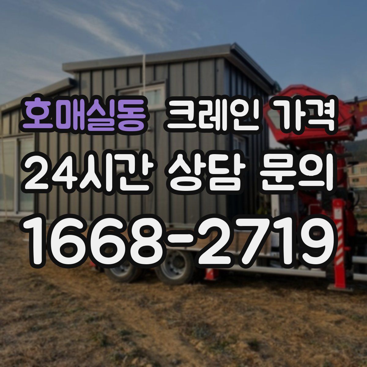 호매실동 크레인 가격