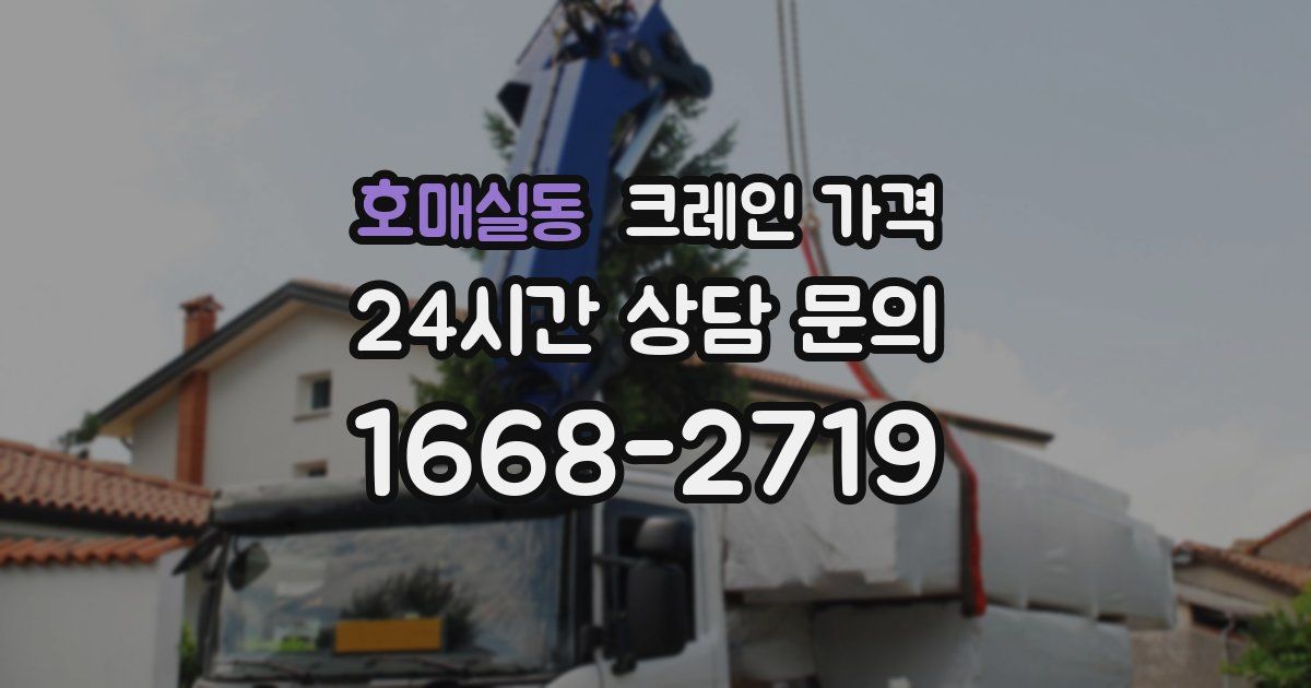 호매실동 크레인 가격