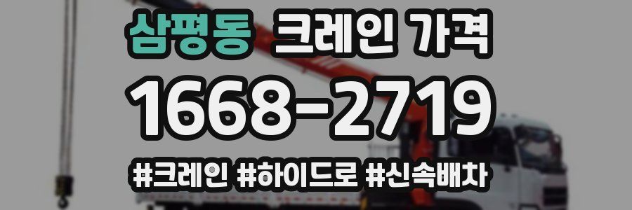 삼평동 크레인 가격