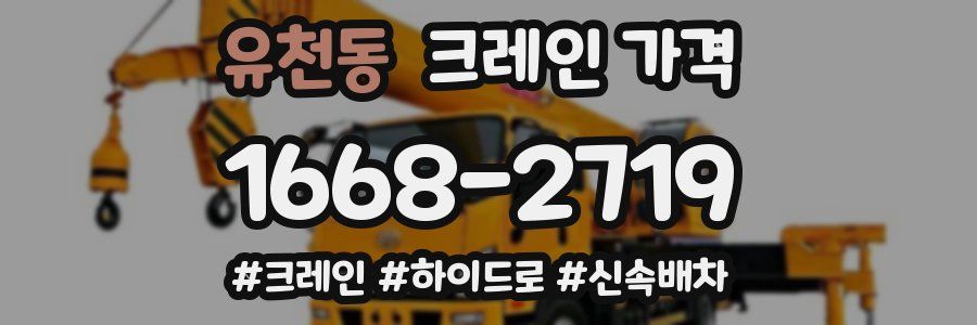 유천동 크레인 가격