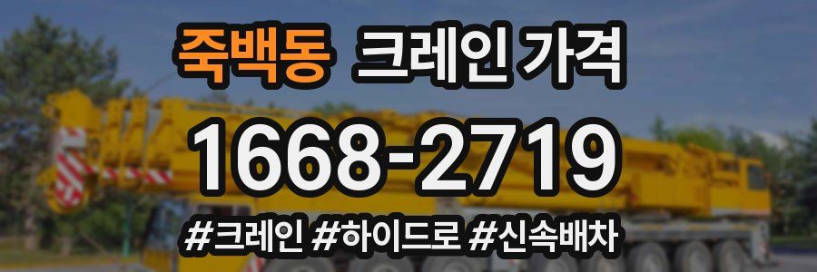 죽백동 크레인 가격