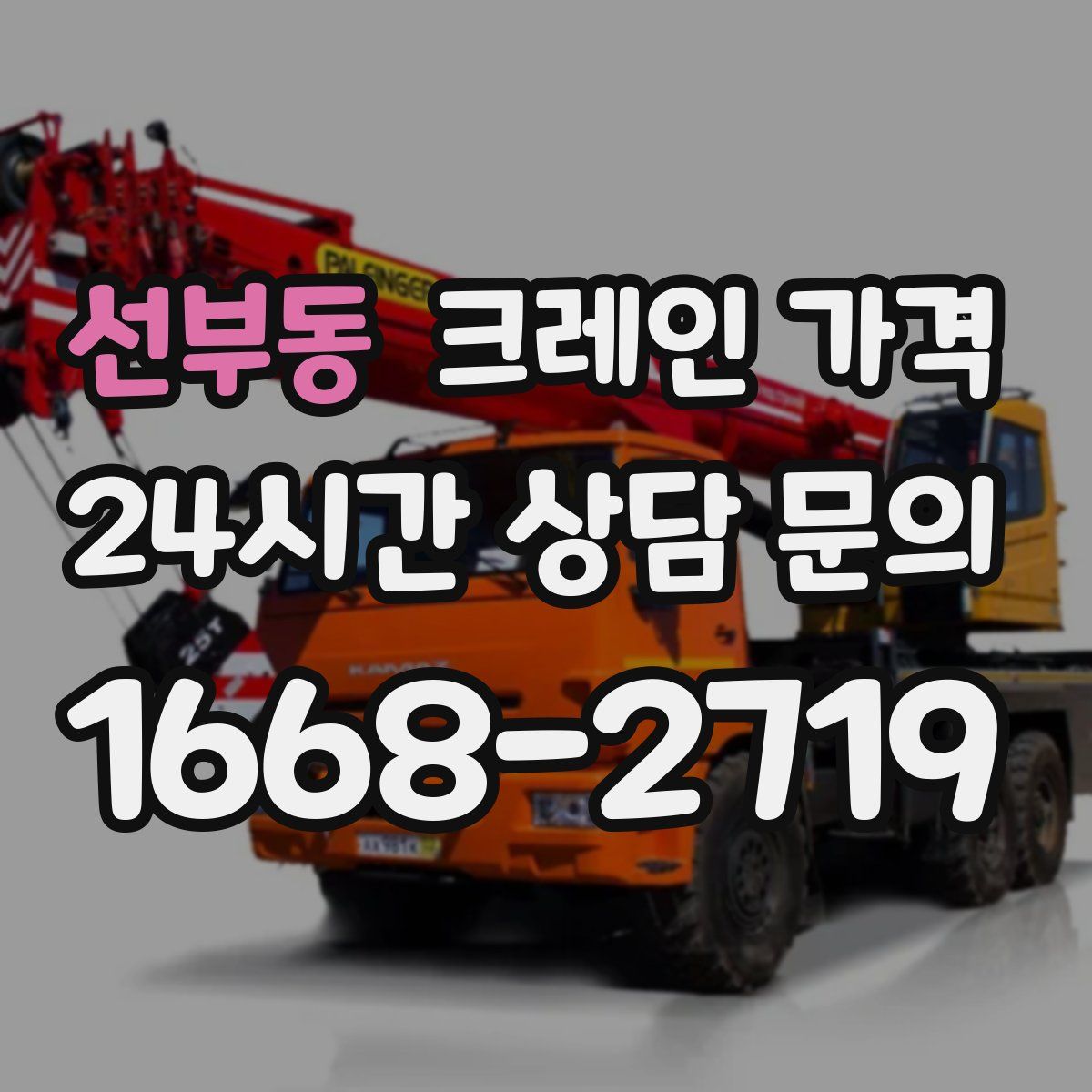 선부동 크레인 가격