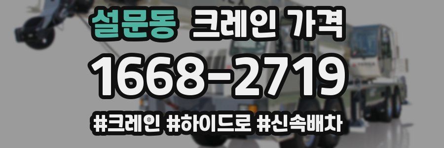 설문동 크레인 가격