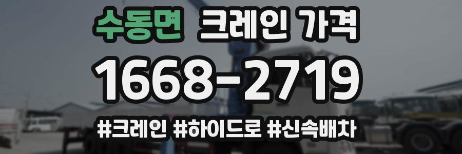수동면 크레인 가격