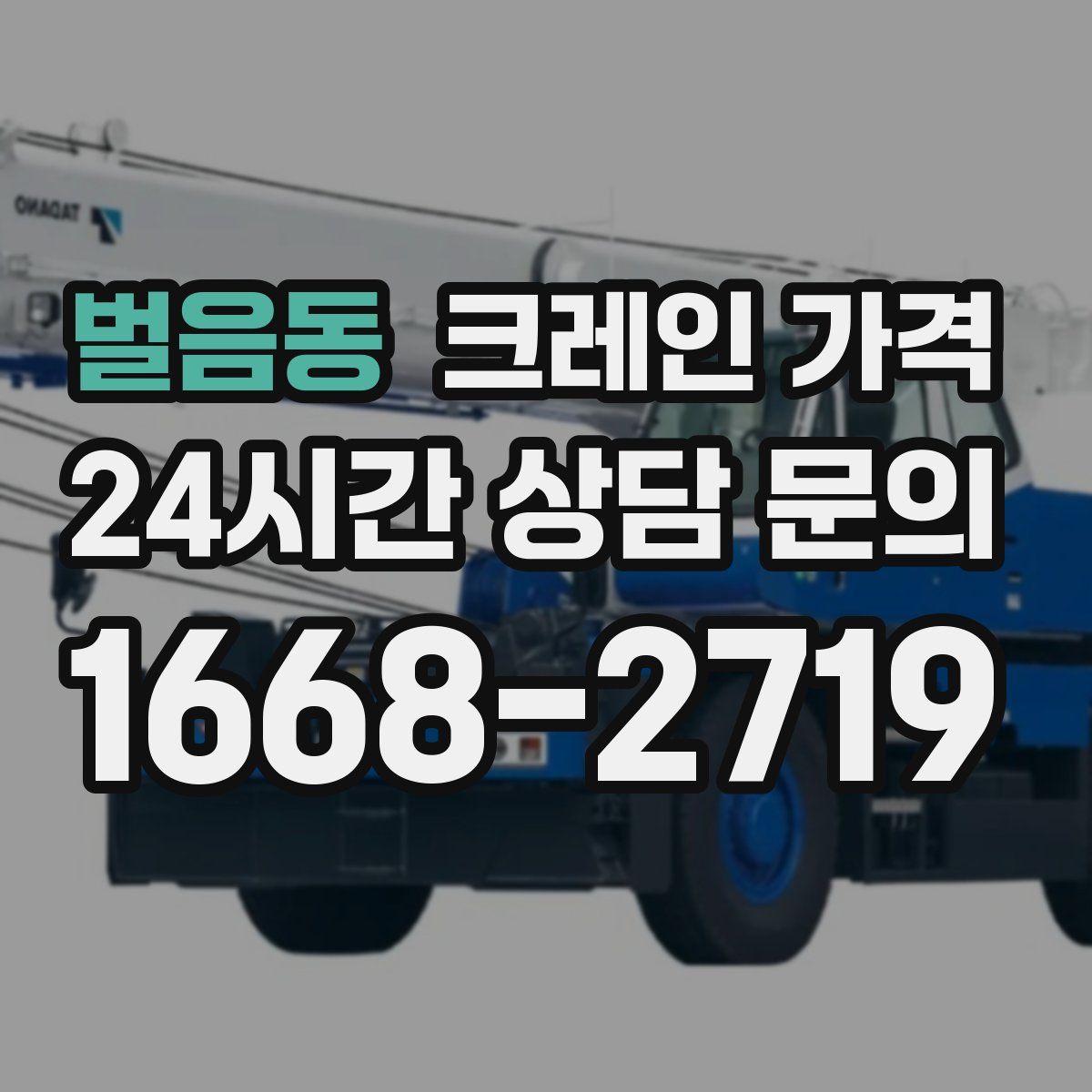 벌음동 크레인 가격