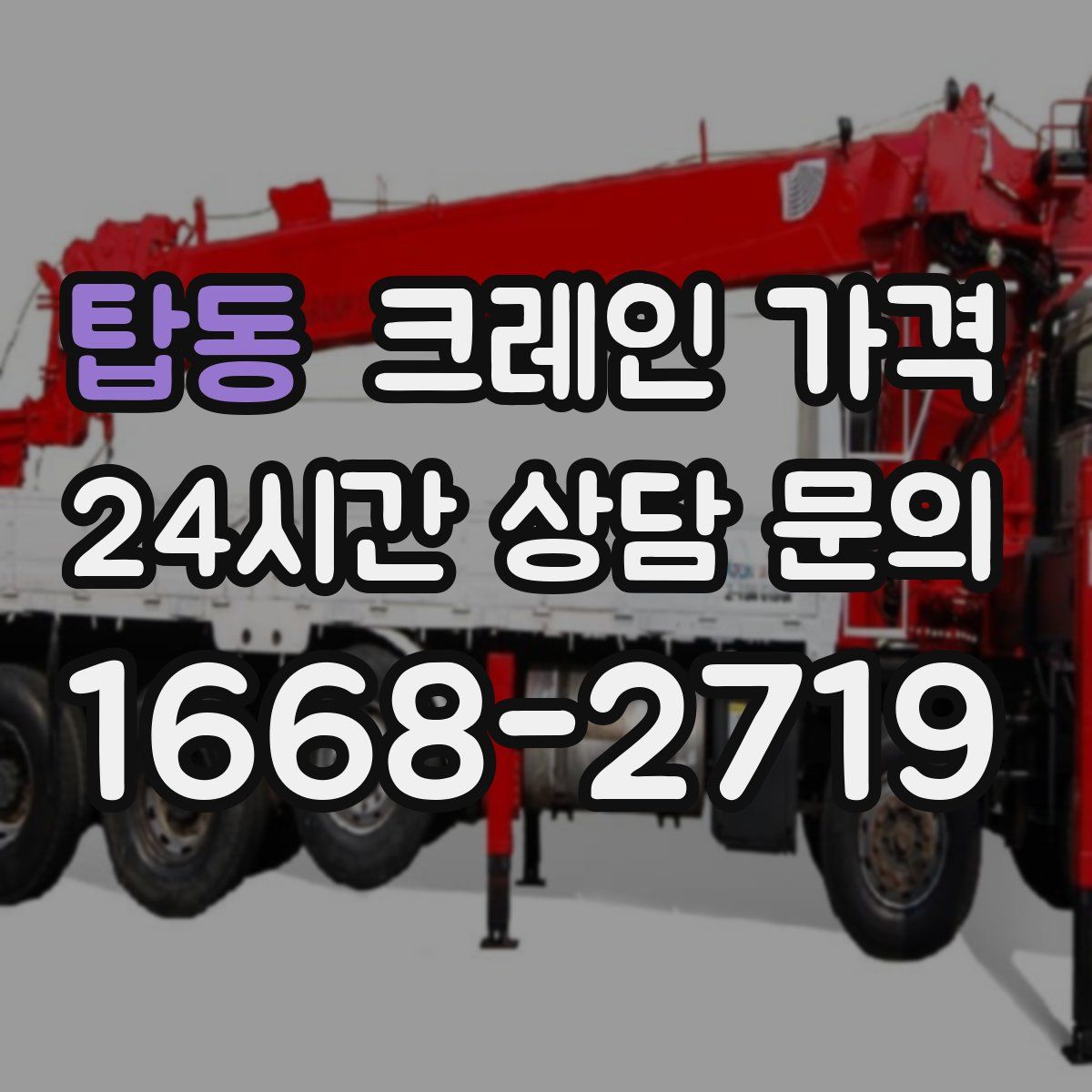 탑동 크레인 가격