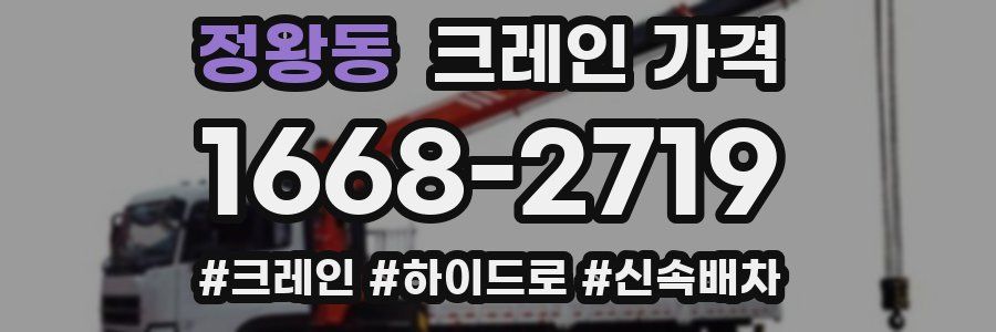 정왕동 크레인 가격